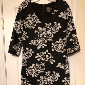 Sz 12, Black dress with white flowers
